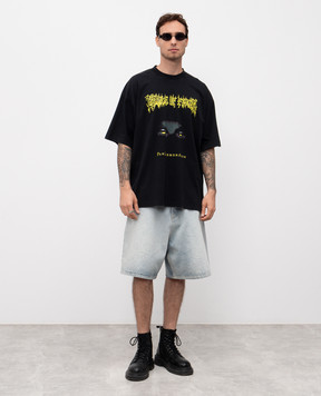 Vetements Черная футболка с принтом UCF76TR550Bm