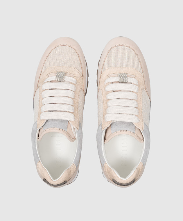 Peserico Бежеві комбіновані кросівки з ланцюжком моніль A39634C0RCC200 зображення 4