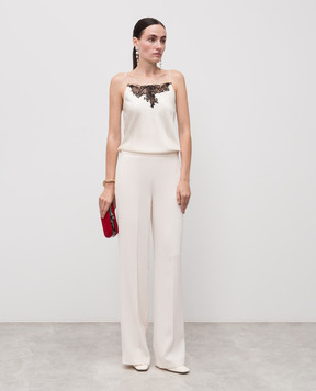 Twinset Білі штани з логотипом 252TP2160