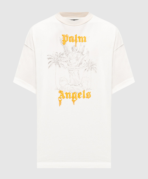 Palm Angels - Белая футболка с принтом Angel Pencil