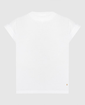 Anine Bing Біла футболка CASPEN з металевим логотипом A082414100