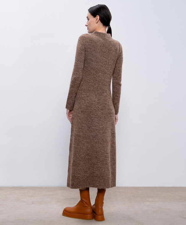 Max Mara Weekend - Коричневое меланжевое платье DIONNE из шерсти