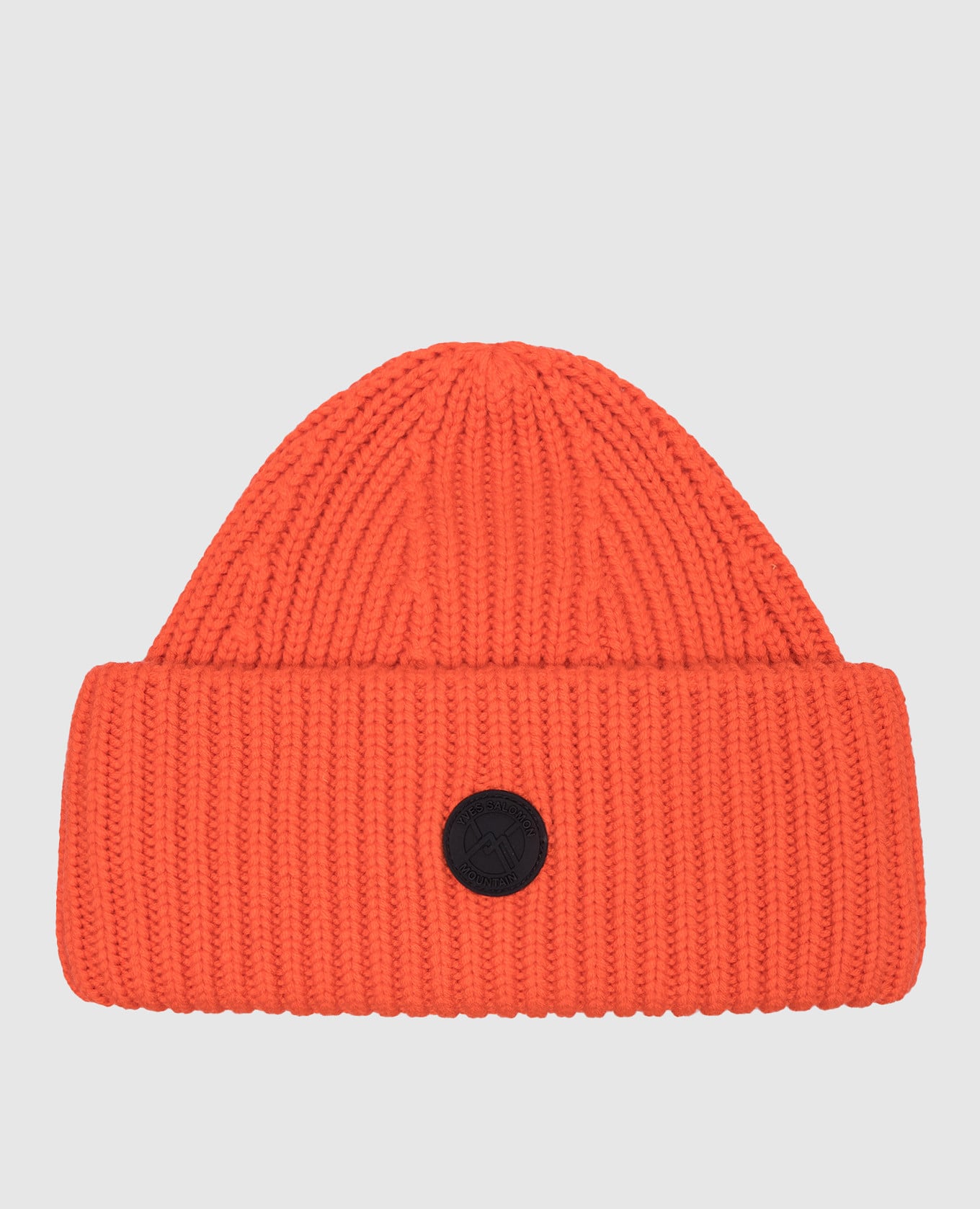 

Оранжевая шапка из шерсти и кашемира с логотипом., Оранжевый, Шапки