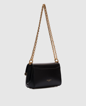Dolce&Gabbana Черная кожаная сумка Marlene с логотипом BB7766A3G19