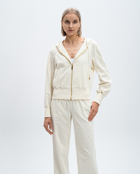 Twinset Белая вельветовая спортивная куртка 242LI2NAA