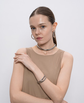 Reco Серебряные серьги-конго OR8204