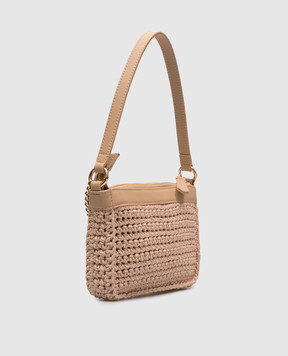Twinset Бежевая сумка Petite с эмблемой 251TD8113