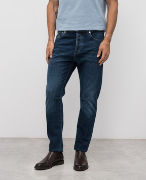Brunello Cucinelli Сині джинси з ефектом потертості M283PX1290