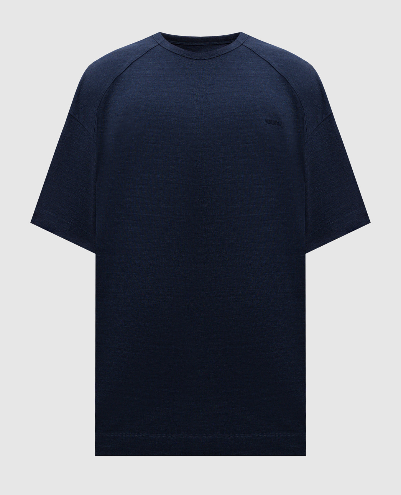 

Голубая футболка с вышивкой логотипа, Синий, Футболки