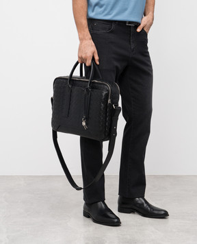 Bottega Veneta Чорний шкіряний портфель Getaway 766361V2HL1