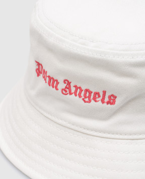 Palm Angels Дитяча біла панама з вишивкою логотипа PGLA001C99FAB001