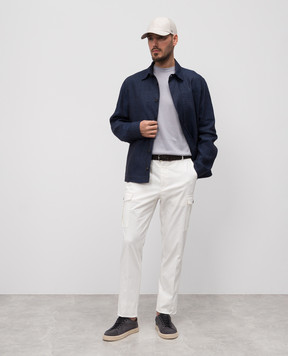Cashmere&Whiskey Серая футболка с шелком и кашемиром FS03