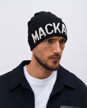 Mackage Чорна шапка KIKO-Z з вовною з візерунком логотипа KIKOZ