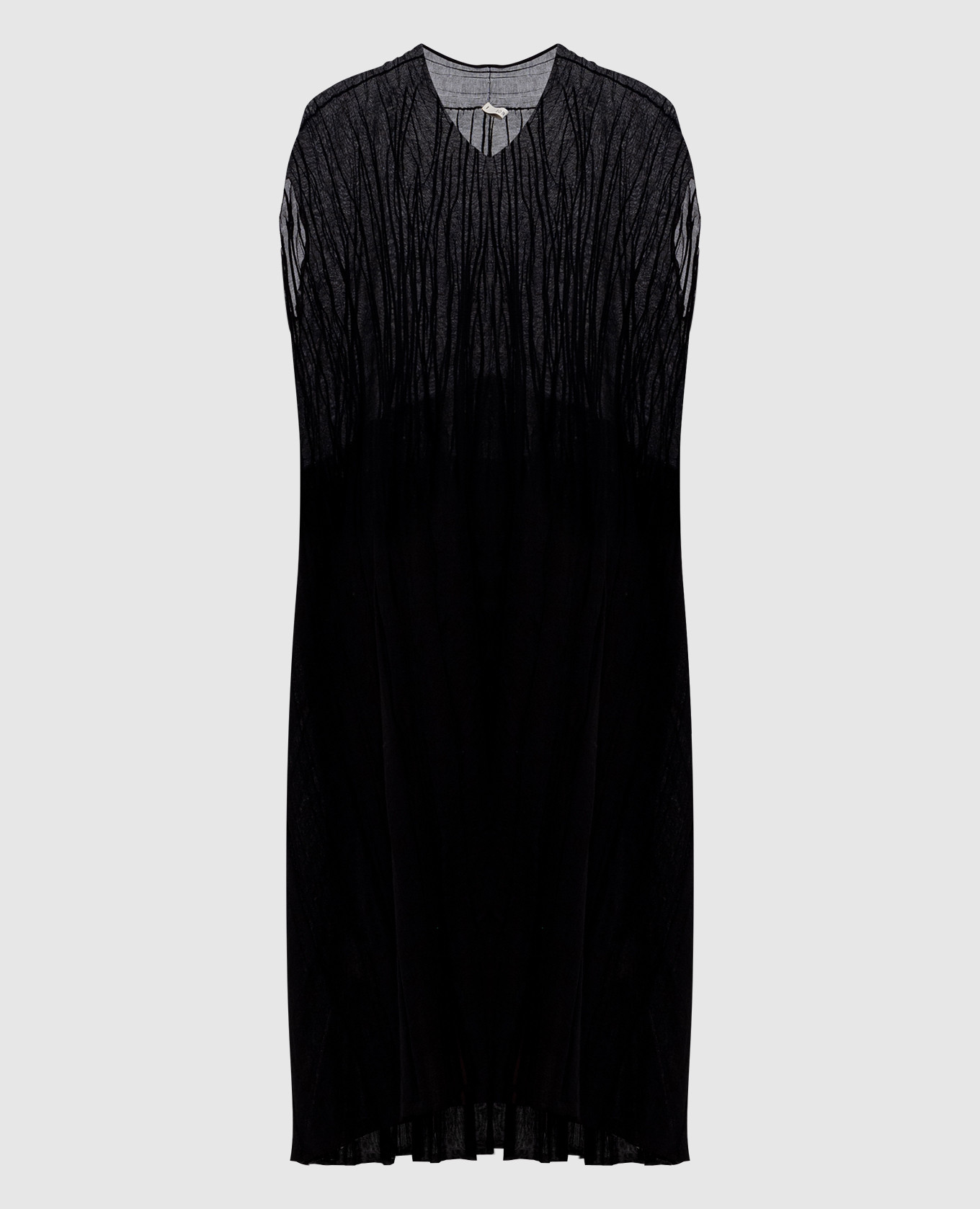 

Черное платье с фактурным узором, Черный, Повседневные платья