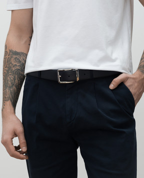 Canali Двухсторонний кожаный ремень с логотипом. KA0031750C