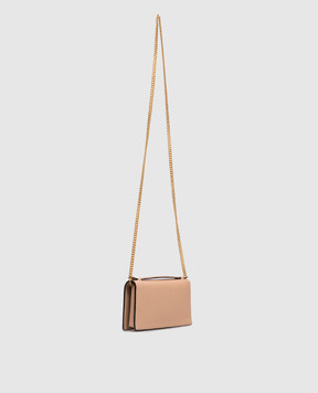 Valentino Бежева шкіряна сумка з логотипом 7W2P0W42SNP