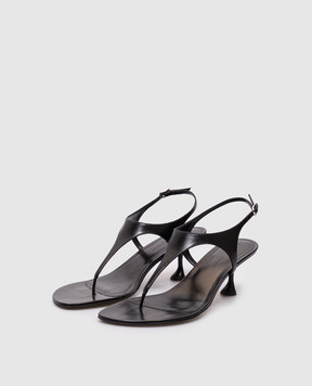 PROENZA SCHOULER Черные кожаные глянцевые босоножки SH252042AL004A