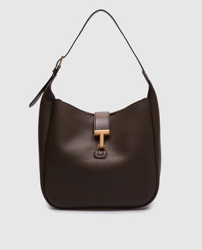 Tom Ford Коричневая кожаная сумка MONARCH с логотипом L1743LCL387X