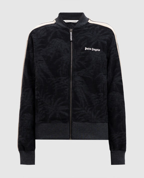 Palm Angels Чорна спортивна куртка з вишивкою логотипа PWBD050S25FAB001