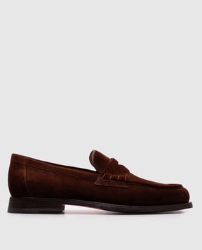 Santoni Коричневые замшевые лоферы WUQC59462BJ2NAEA
