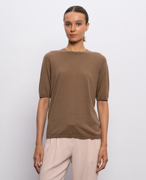Max Mara Бежевый топ GERICO из шерсти GERICO