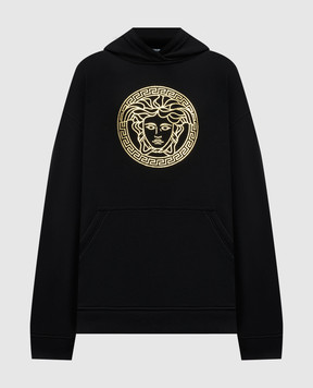 Versace Черные худи с брендовым принтом Medusa 10165591A10156