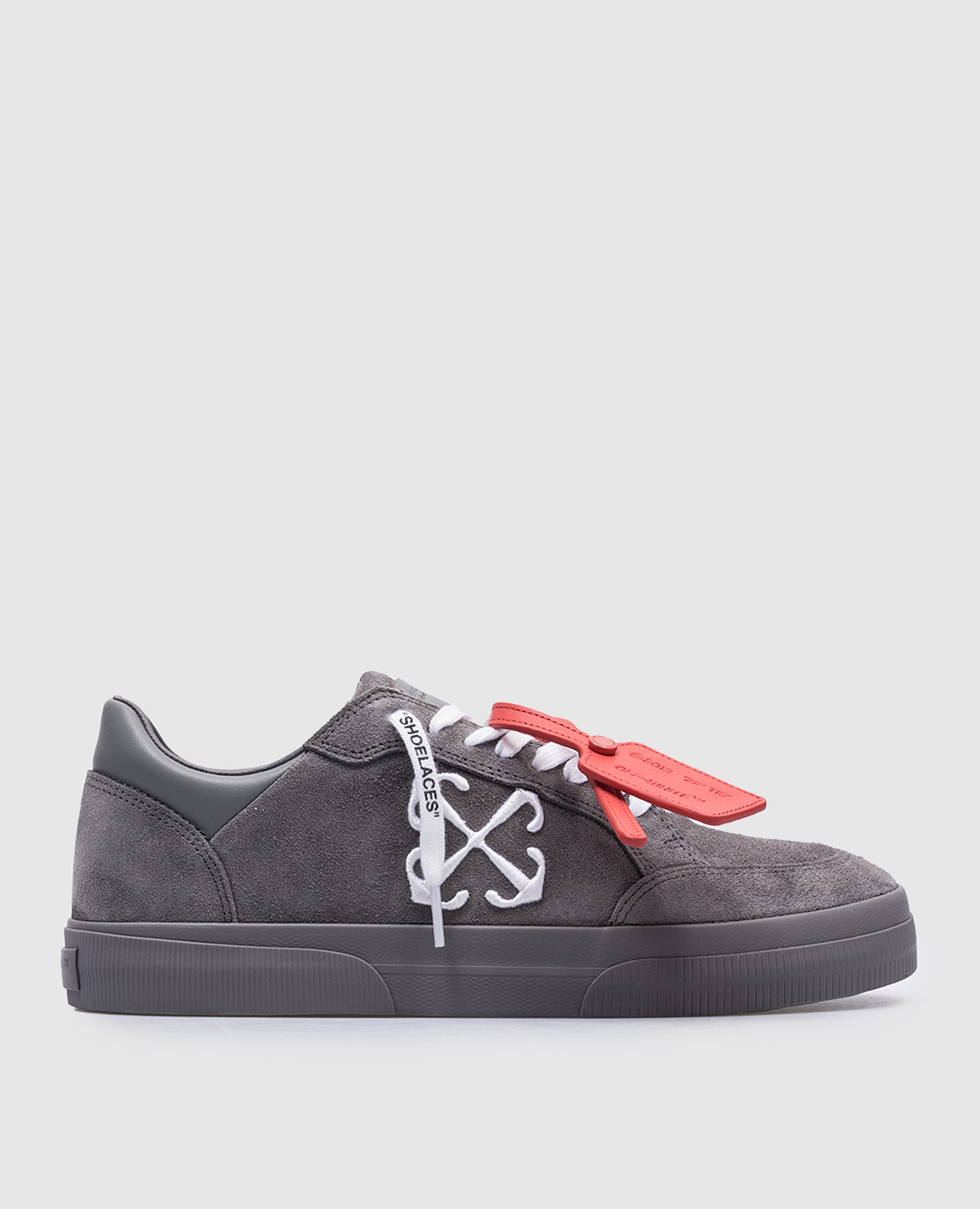 

Серые замшевые кроссовки New Low Vulcanized с логотипом, Серый, Кроссовки