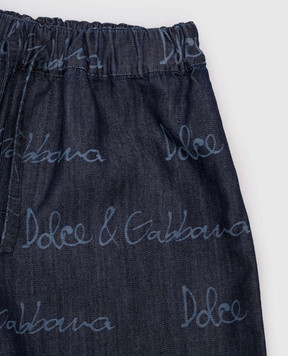 Dolce&Gabbana Детские синие джинсовые шорты с логотипом L13Q60LDC87