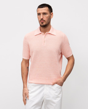 Brunello Cucinelli Рожеве поло з льоном M2L707715