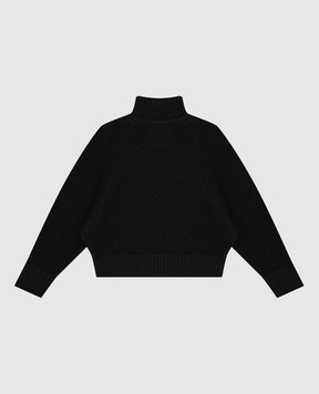 Balmain Дитячий чорний светр з вовною BX9A60Z3317810