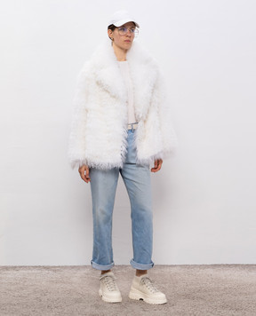 Rindi Біла шуба з овчини 088MG025