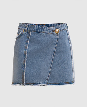 Balmain Блакитна джинсова спідниця на запах EF0LA535DF75