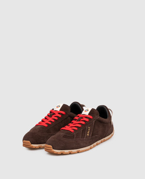 Bally Коричневые замшевые кроссовки Quarry с логотипом WK00CKSU005