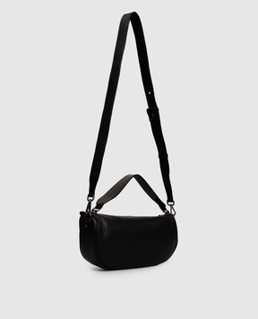 Gianni Chiarini Черная кожаная сумка-багет Cindy с логотипом BS11700MUS