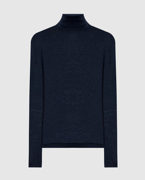 Brunello Cucinelli Синій гольф з кашеміру та шовку M13800063P