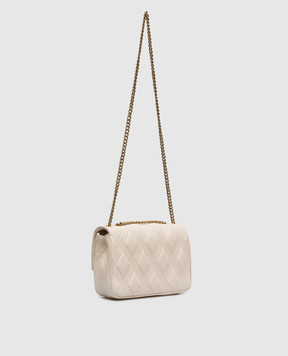 Valentino Бежевая кожаная сумка-мессенджер QUILTIE 67 6W2B0R07XCA