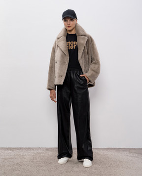 Moncler Чорна футболка з логотипом K20938C0002889AUO