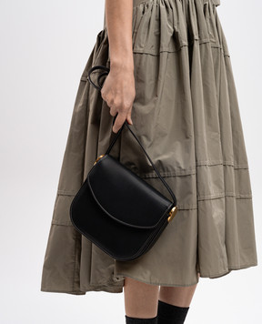 Jil Sander Чорна шкіряна сумка з логотипом J07WG0055P5372