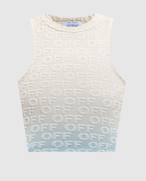 Off-White Бежевий топ з логотипом 2AD25MT25JER002