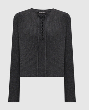 Ann Demeulemeester Сірий джемпер Fanja з вовни і кашеміру в рубчик B0013522KN080