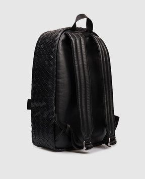 Bottega Veneta Чорний шкіряний плетений рюкзак 828527V2HL2