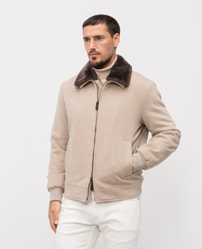 Cashmere&Whiskey Бежевая куртка из шерсти 832599S781959