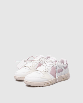 Off-White Белые комбинированные кроссовки Out Of Office с логотипом Arrow OWIA276S24LEA001