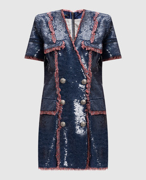 Balmain Синя сукня в паєтки 123500
