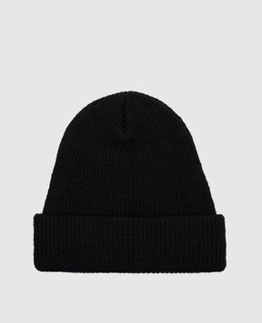 Off-White Черная шапка из шерсти с вышивкой логотипа OMLC048C99KNI001