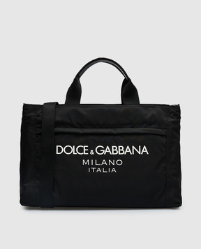 Dolce&Gabbana Чорна сумка-тоут з логотипом BM2125AG182