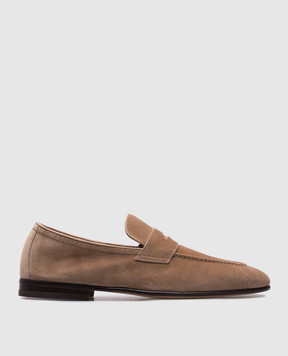 Brunello Cucinelli Бежевые замшевые лоферы Soft MZUCAHG730