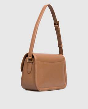 Saint Laurent Бежева шкіряна сумка SOLFERINO з монограмою 8323300SX0W