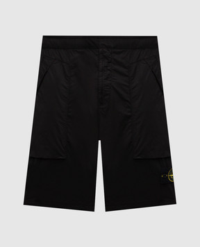 Stone Island Черные шорты с логотипом K1S15L100009S0003