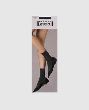 Wolford Чорні шкарпетки Velvet 66 Den 40934